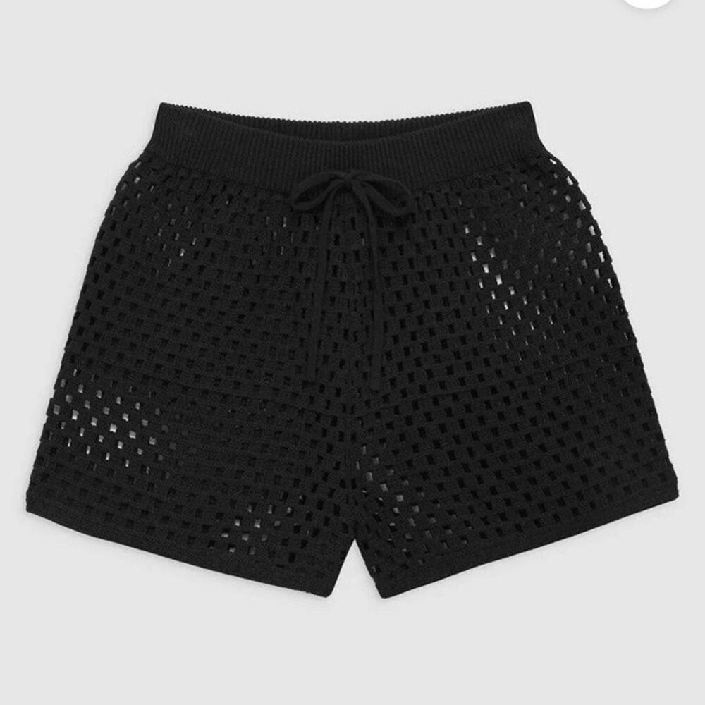 ANINE BING RUBIN CROCHET SHORTS, SIZE S *